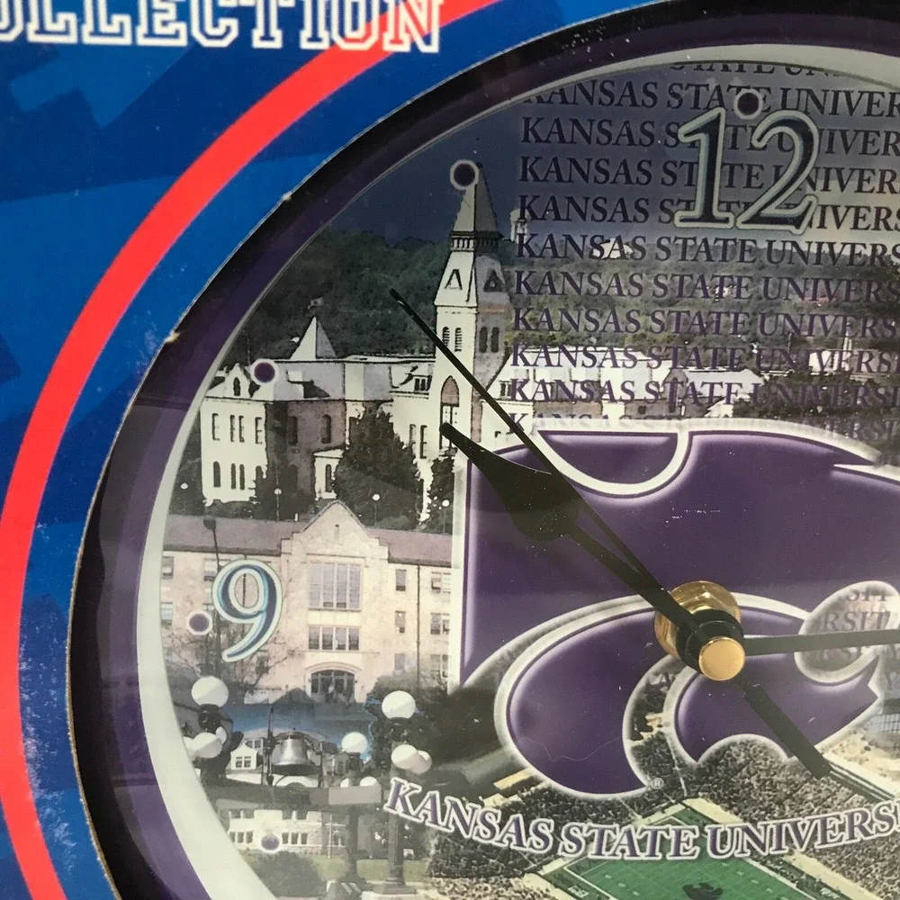 Kansas State University K-State Wildcats 8 Inch Quartz Wall Desk Clock New